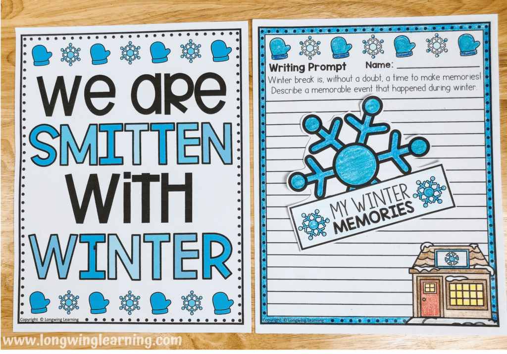 Winter writing prompt worksheet