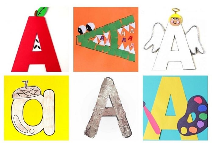 Letter A collage