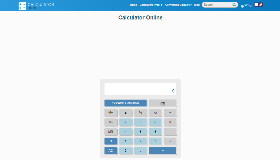 Calculator online banner image