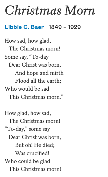 Christmas Morn poem