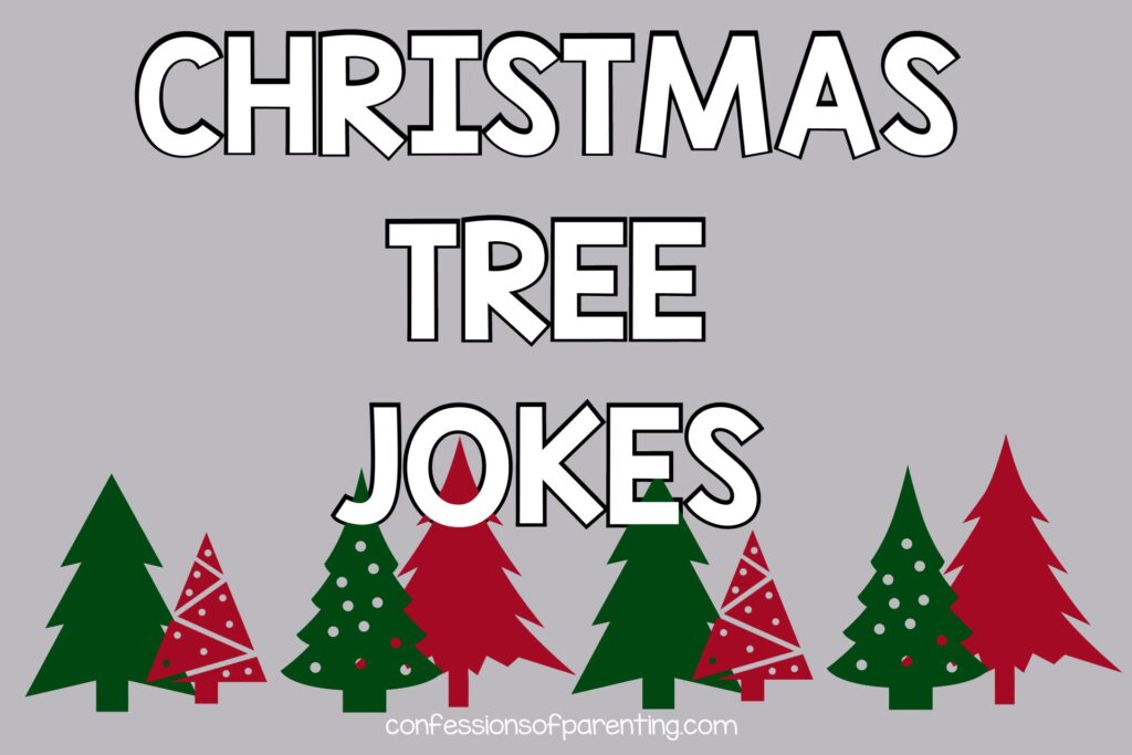 Christmas tree and jokes written