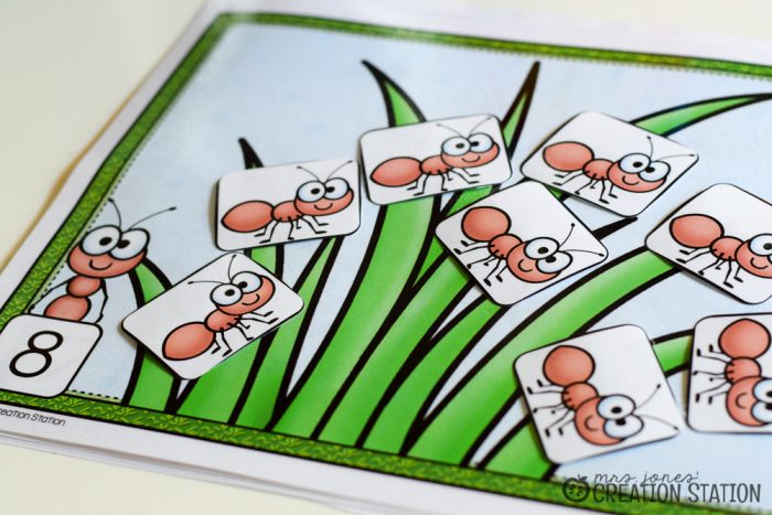 Illustration of counting ants game