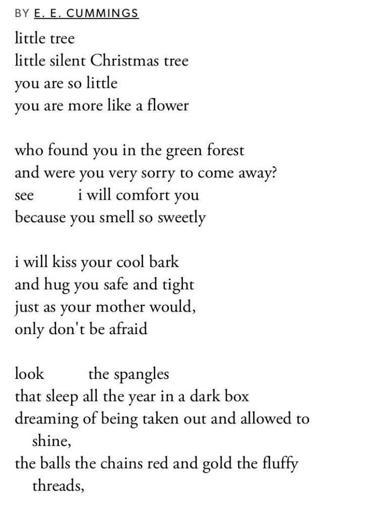 the poem little tree