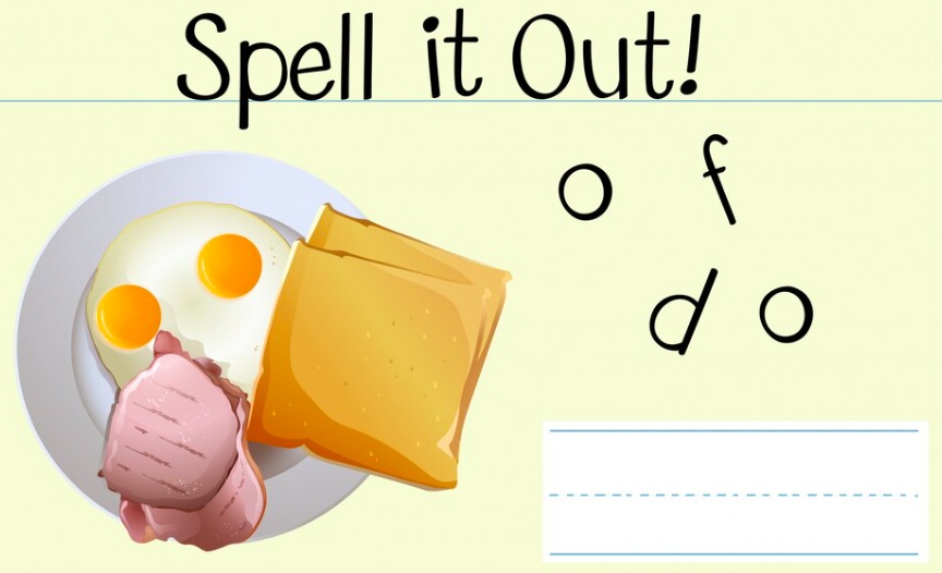 Food spell it out worksheet