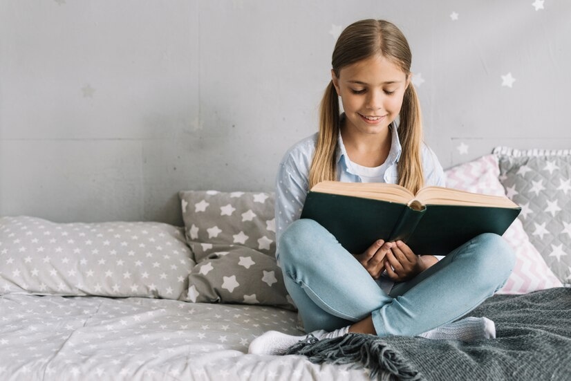 Girl reading a book