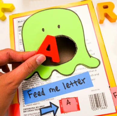 Feed me letter A activity