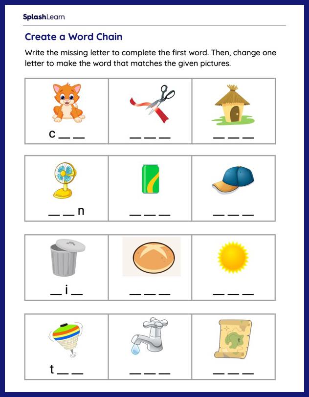 A word chain worksheet