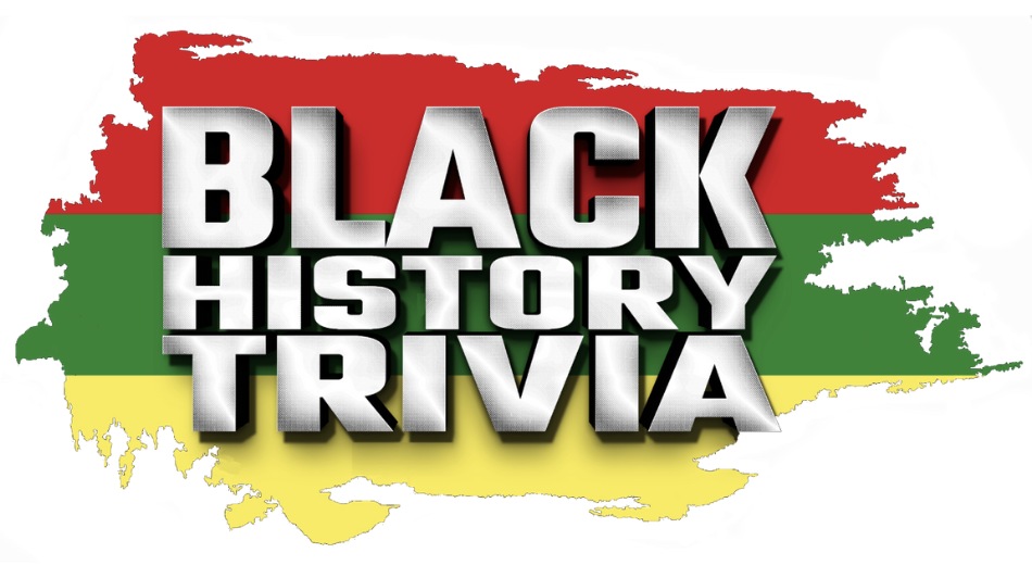 Black history trivia written on colorful background