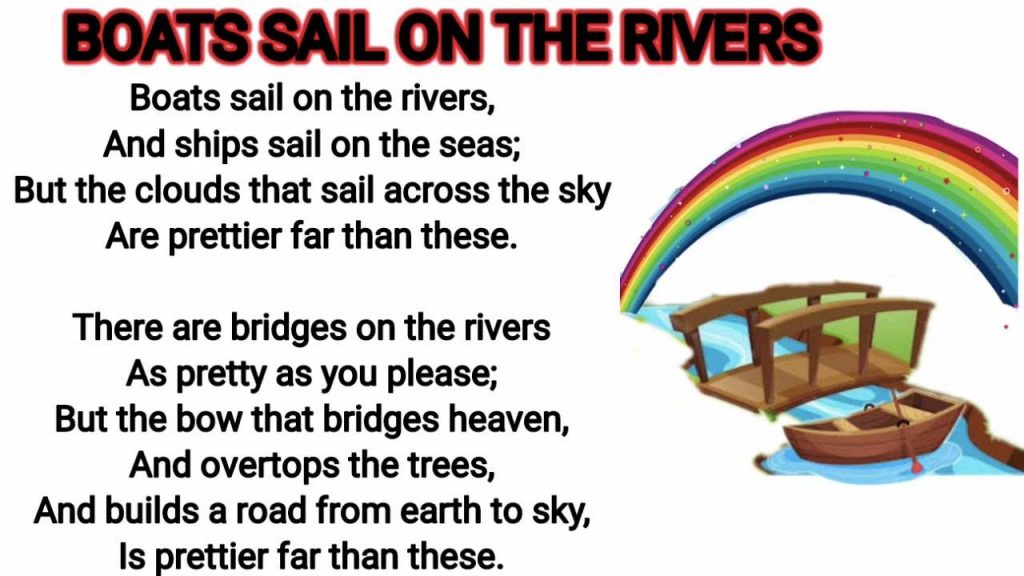 Boats sail on the rivers poem