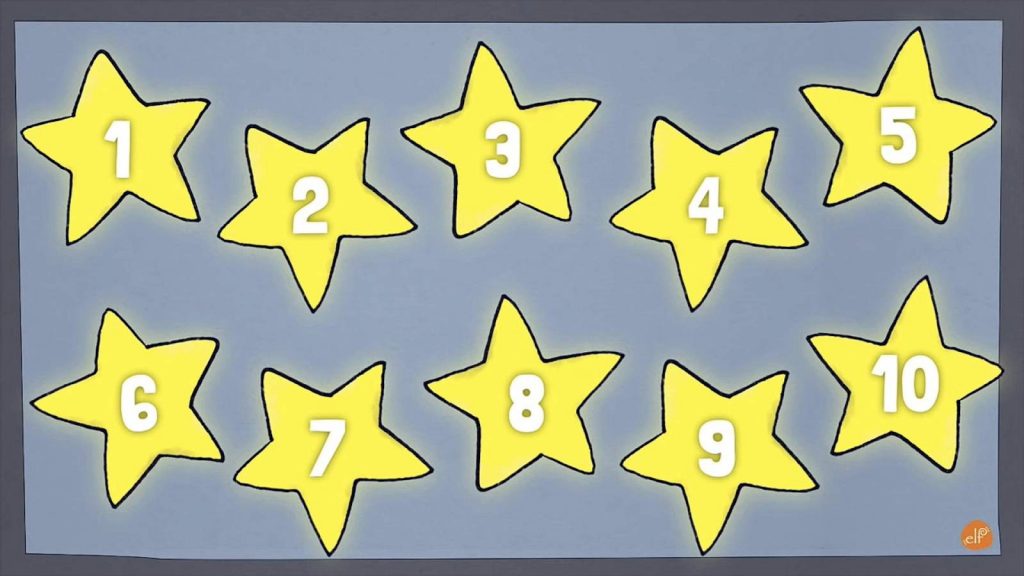 Stars with numbers