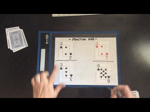 Fraction war with cards