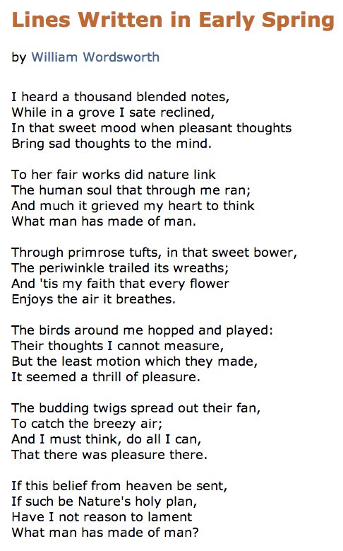 Early Spring Poem