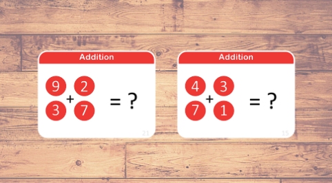 Addition flashcard