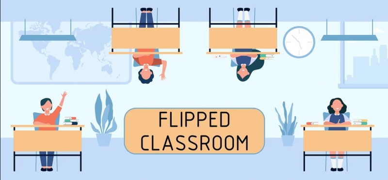 Illustration of flipped classroom