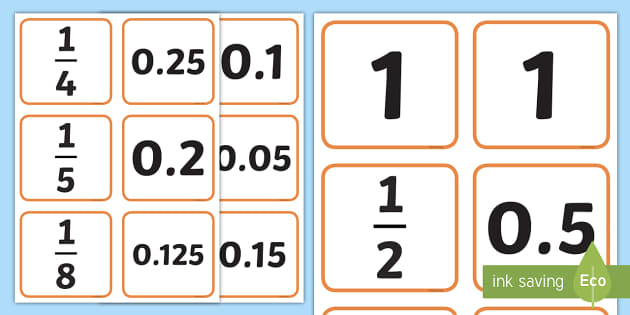 A fraction matching worksheet