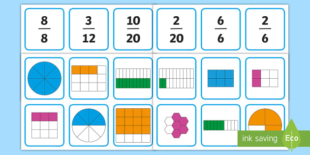 Fraction cards