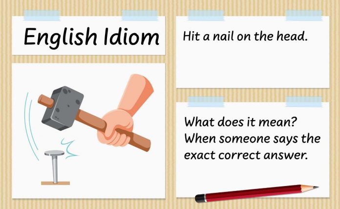 English idioms written