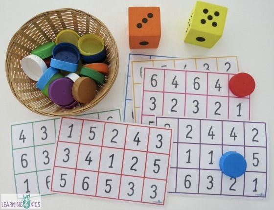 Math bingo game