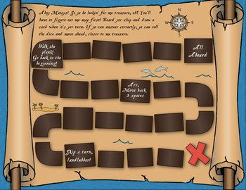 A math treasure hunt map