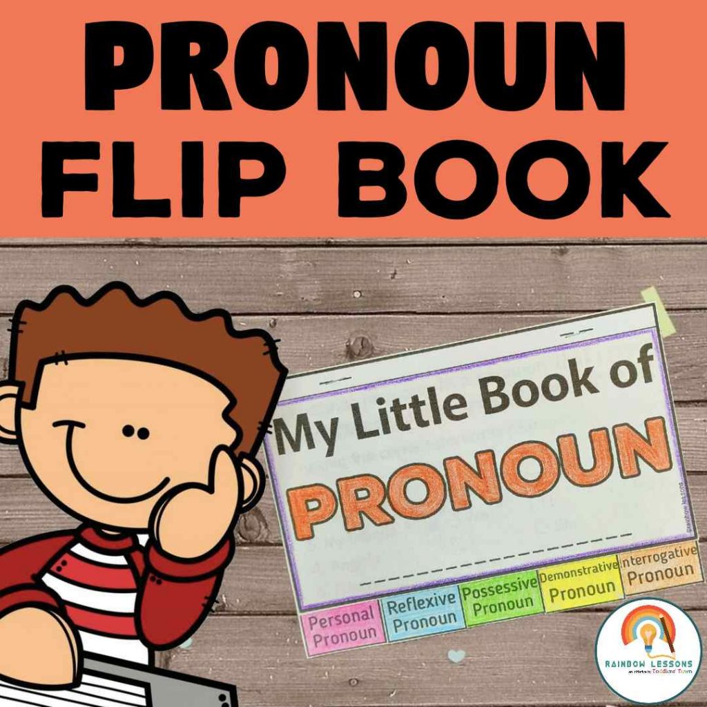 Pronoun flip book