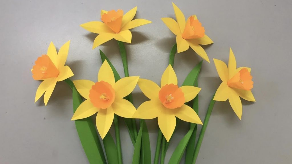 Daffodils made from paper