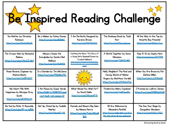 A reading challenge list