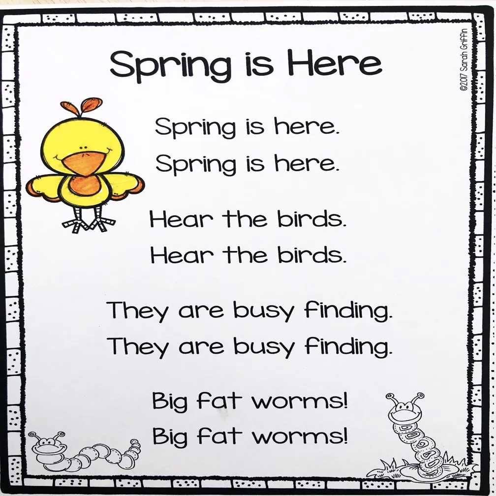 Spring is here poem