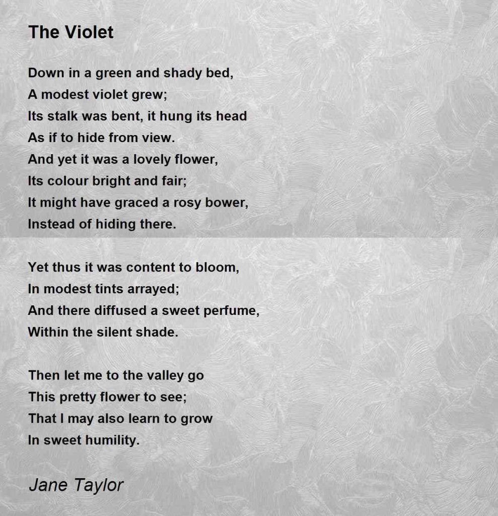 Poem violet