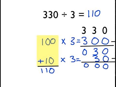 Division chunking method example