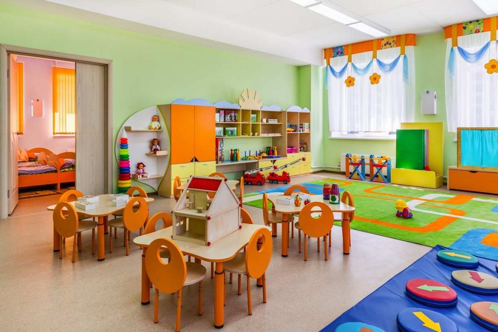 A kindergarten classroom