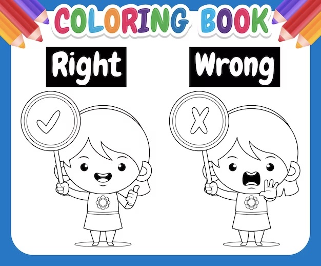 Opposite coloring book