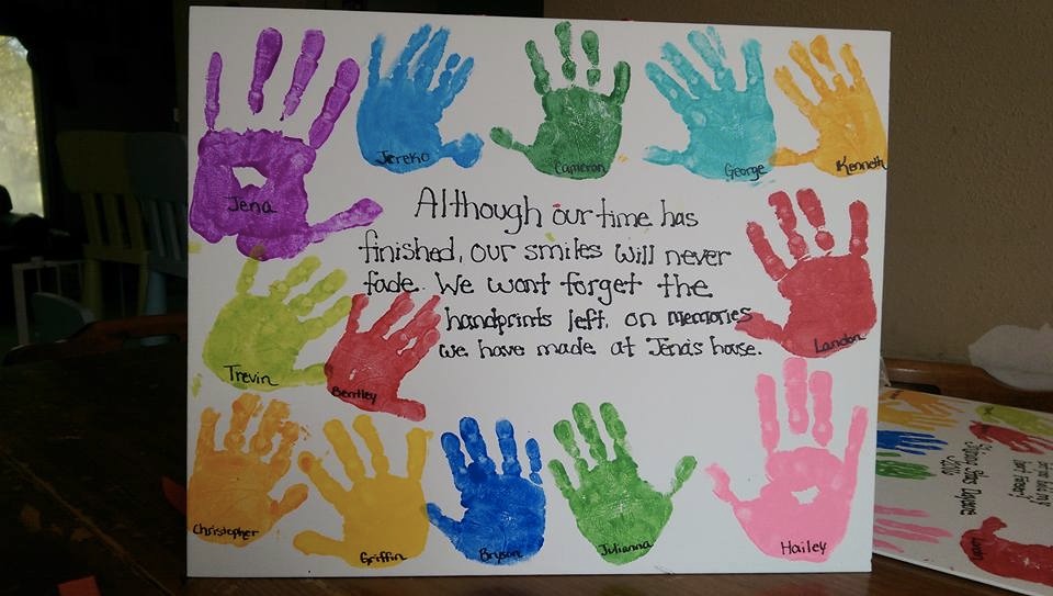 Handprint graduation art