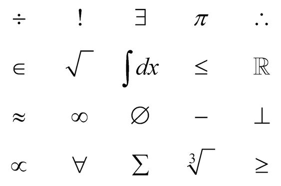 Non Varying Math Constants Symbols