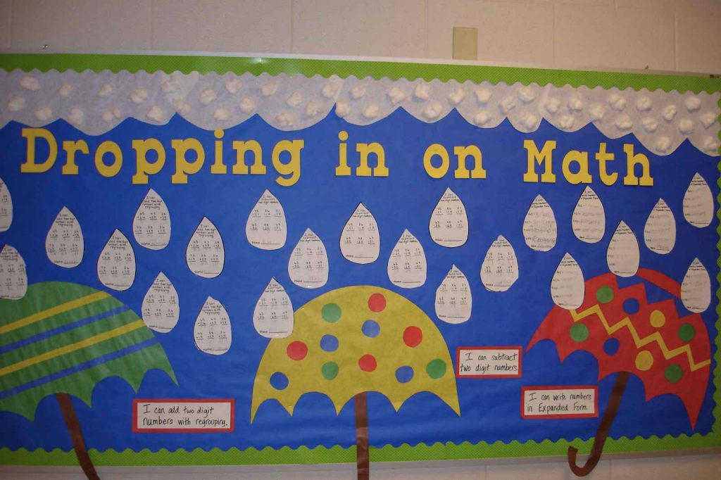 Math themed bulletin board