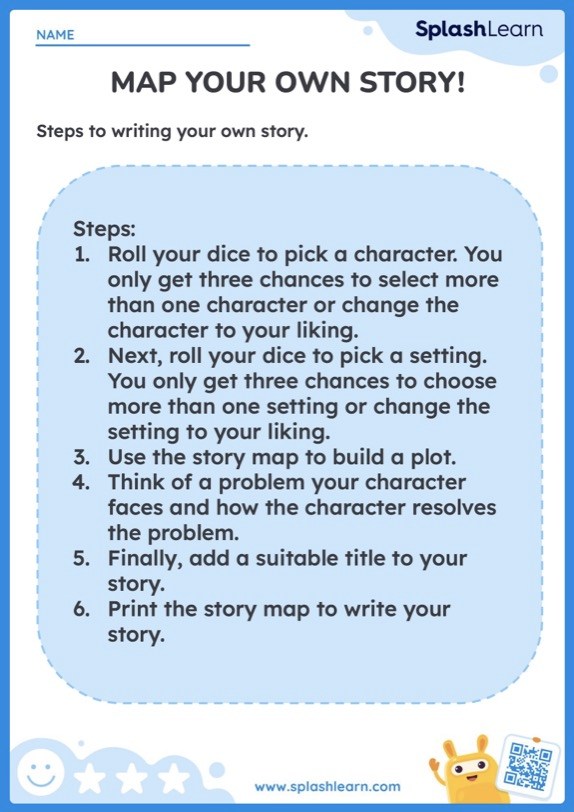 Story mapping worksheet