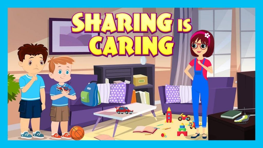Vector graphic of sharing is caring depiction