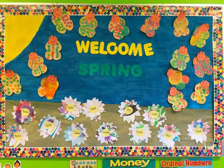 Welcome spring colorful board