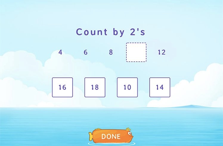 Skip counting by 2s game