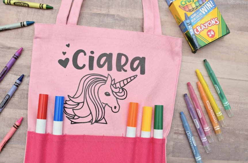 A personalized bag of crayons