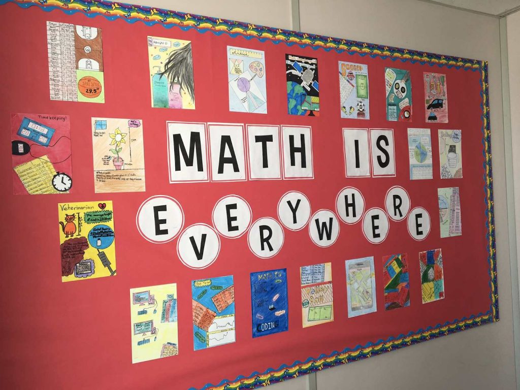 Math is everywhere themed board