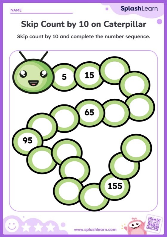 Skip counting by 10s worksheet