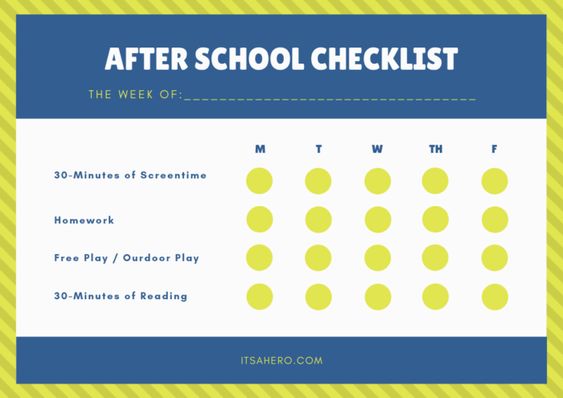 after school Schedule