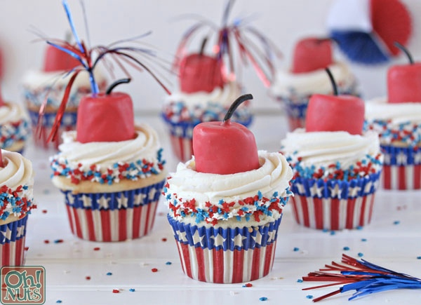 Firework cupcakes