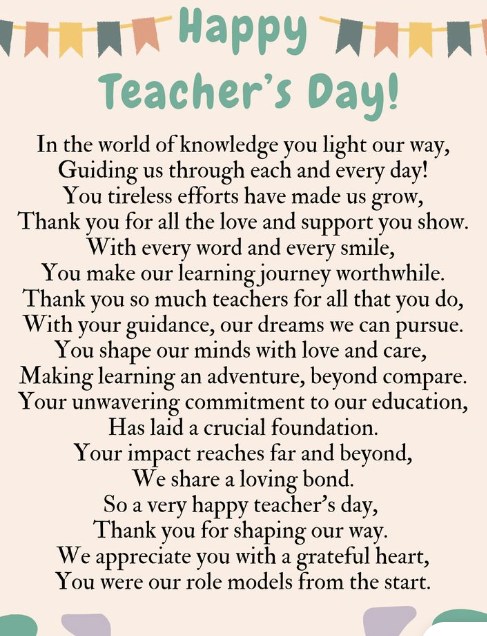 Poem on teachers