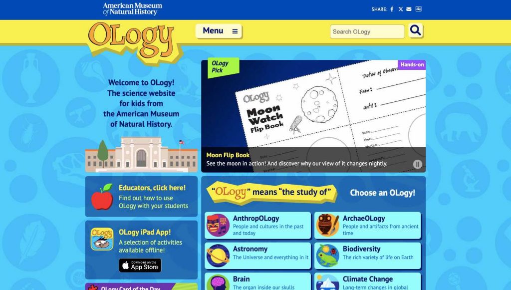 Webpage of Ology