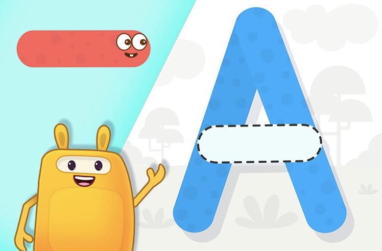letter a tracing game