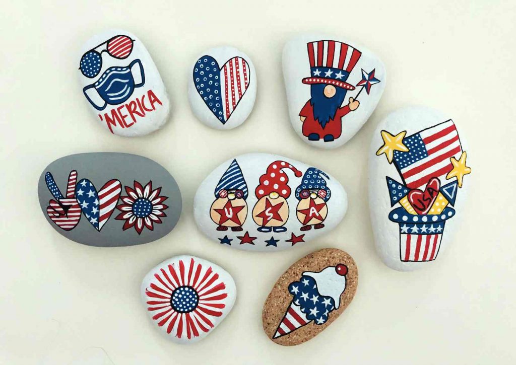 Patriotic Rock Painting