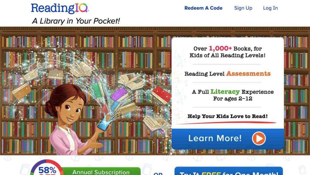 Webpage of Reading IQ