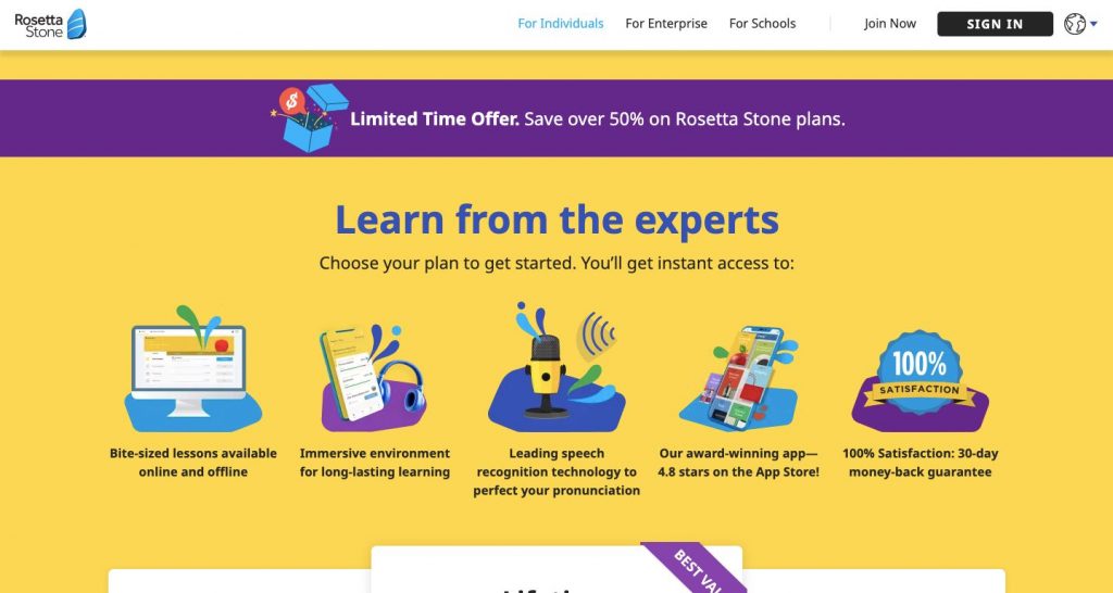 Webpage of The Rosetta Stone