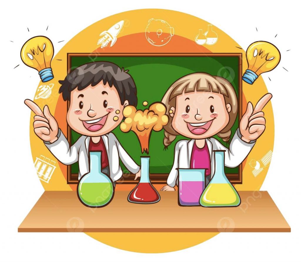 kids dong science experiments vector image